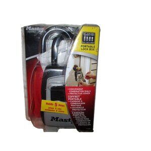 Master Lock Safe Space Security Portable Lock Box #5400D Holds 5 Keys